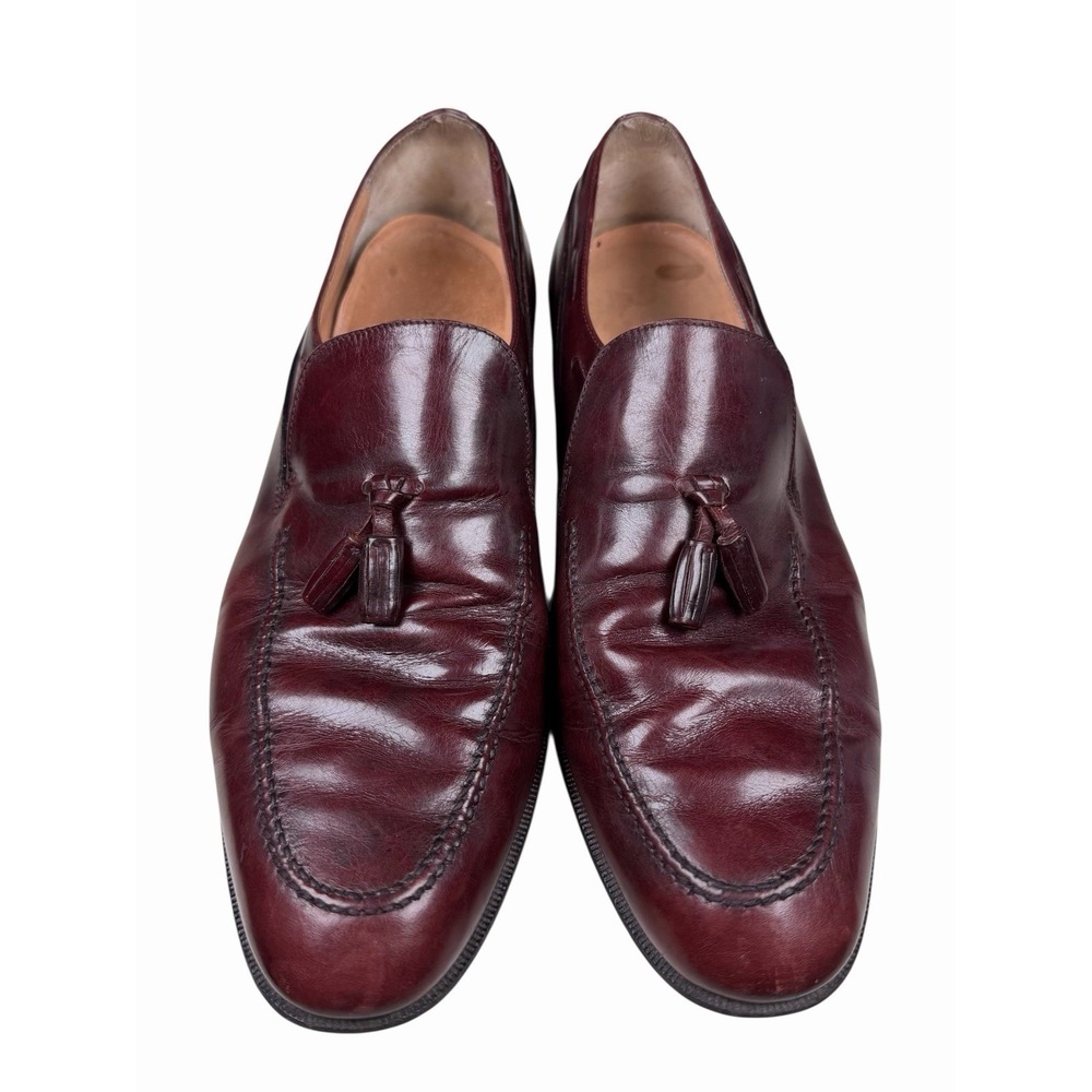 Salvatore Ferragamo Tassel‎ Kiltie Loafers Men's 9 D Leather Dress Shoes